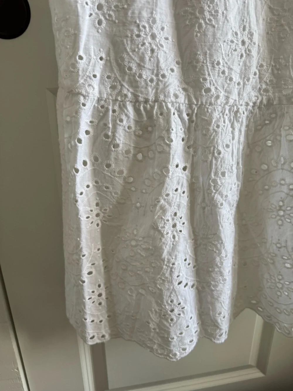 Sincerely Jules White Eyelet Maxi Dress with Ruffle Hem - Picture 4 of 7